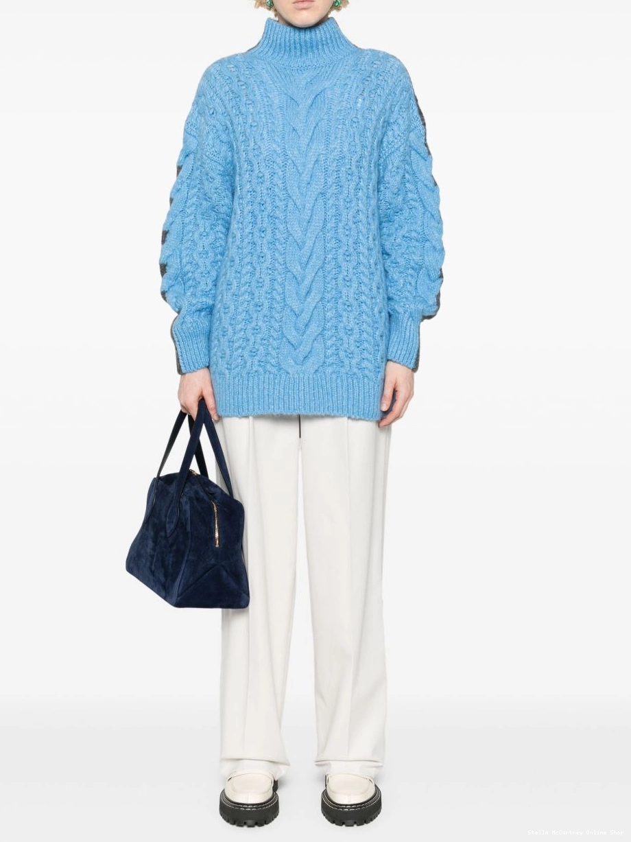 Affordable McCartney two-tone Stella cable-knit Women jumper 0820